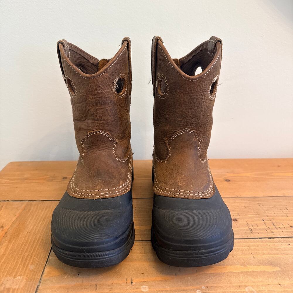 Georgia Boot Kids Muddog Pull On Waterproof Leather Work Rubber Boots Size 2M